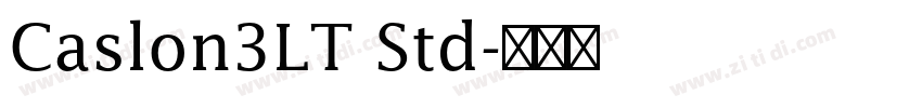 Caslon3LT Std字体转换